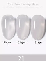 1-30pcs PSK Nude Pink Color Nail Art Ice Transparent Bare Color Nail Enamel 2025 New Net Red Popular White Gel Nail Polish