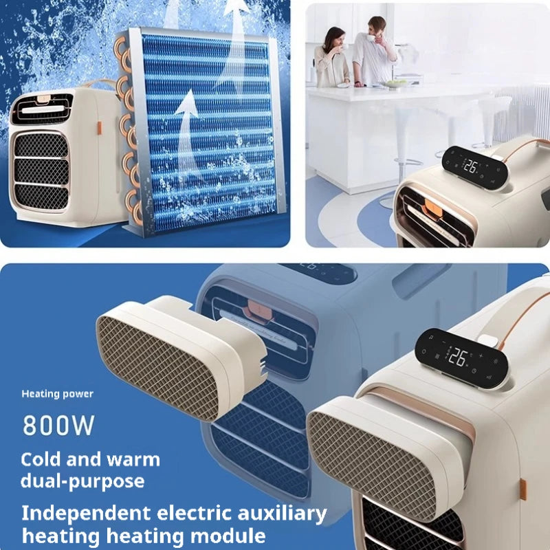 Aire acondicionado portátil para habitación, tienda de campaña, 1400 W, R290/80 g, 1-12 h