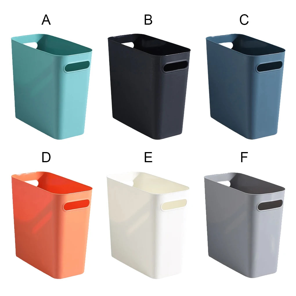 Large Trash Can without Cover Wastebasket Garbage Container Space-Saving Outdoor Bathroom Bedroom Kitchen Home Blue
