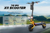 YUME X11+ Electric Scooter 6000W 60V 30Ah Battery Dual Motors 11inch Tires 90KM Max Mileage 150KG Max Speed 95km/h E-Scooter