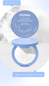 Polvos fijadores mate Ocheal para rostro, control de grasa, ligeros, radiantes, base de maquillaje, polvos compactos, maquillaje de cobertura total, cosmético