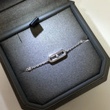 925 Sterling Silver Luxury Jewelry Classic Single Diamond Women's Bracelet. Moving Diamonds. - Lootquake