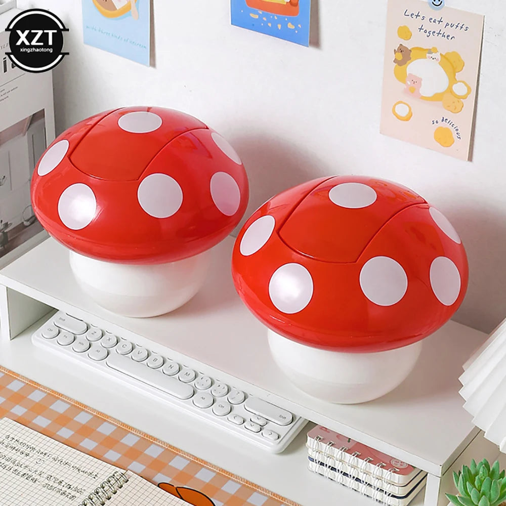 Lindo cubo de basura con tapa desmontable, para mesa, escritorio, miniaccesorios para el hogar.