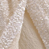 Sequined Party Dresses For Women Removable Sleeve O-neck Slim Long Dress Female 2025 Elegant White Lady Sexy Evening Vestidos - Lootquake