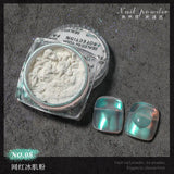 Ultra-Fine Aurora Nail Glitter Powder Sparkle Ice Transparent Polish Iridescent Nail Powder Multi Mirror Effect Glitter Dust