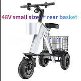48V light folding double electric vehicle portable small lightweight mini three-wheeled electric scooter P