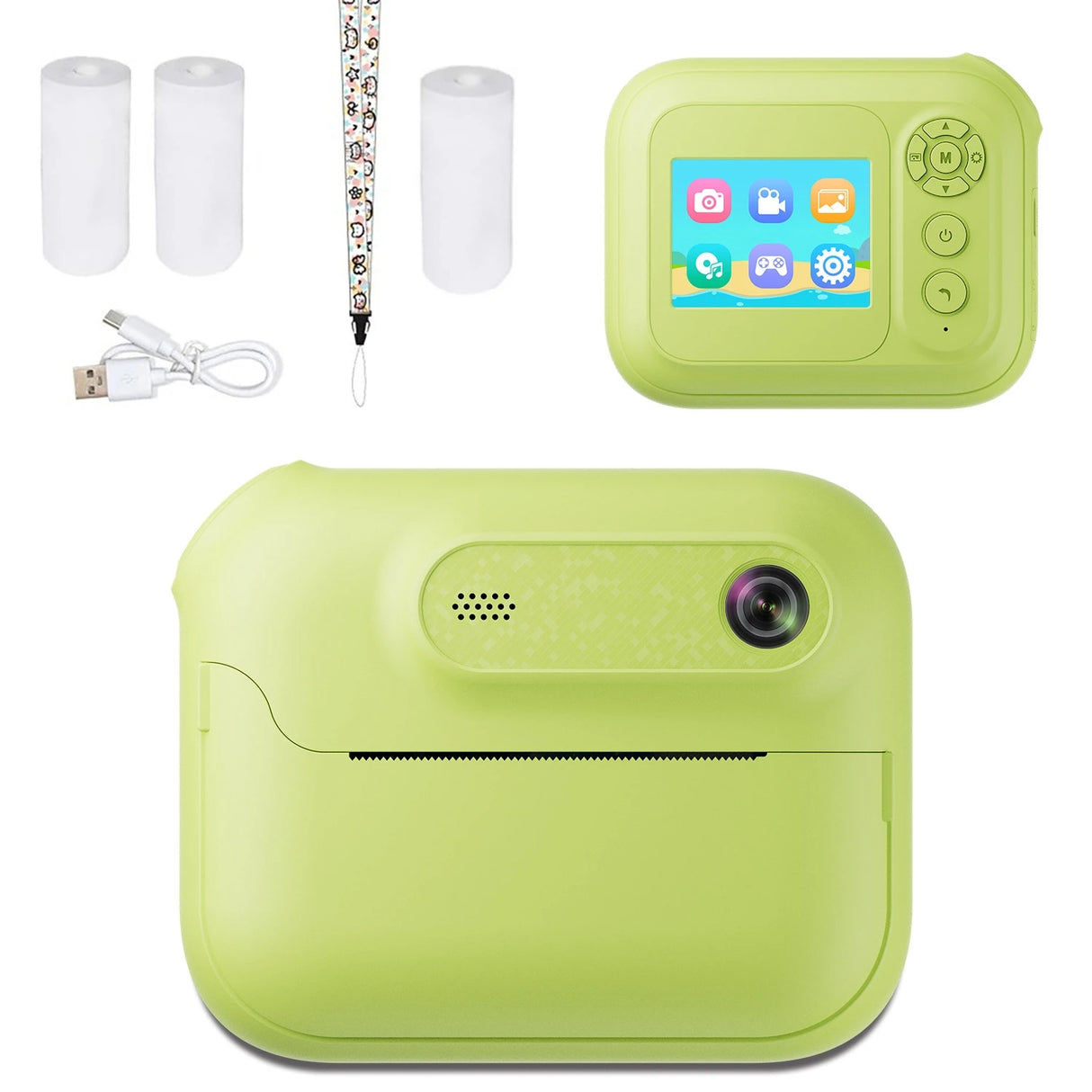 Appareil photo instantané S8 pour enfants, 1300 mAh, appareil photo numérique HD 1080p, idéal pour les cadeaux d'anniversaire des filles et des garçons