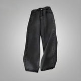 2024 New American Trend Retro Hip-hop Embroidery Pattern Baggy Jeans For Men And Women Y2K Harajuku Gothic Wide Pants Streetwear - Lootquake