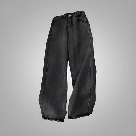 2024 New American Trend Retro Hip-hop Embroidery Pattern Baggy Jeans For Men And Women Y2K Harajuku Gothic Wide Pants Streetwear - Lootquake