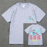 New Summer Hip Hop T Shirt Men Women Cactus Jack Harajuku T-Shirts WISH YOU WERE HERE Letter Print Tee Tops - Lootquake
