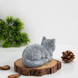 Estatua de gato de resina con adorno de gato, figuras de animales únicas y realistas, escultura de gato de dibujos animados para patio.
