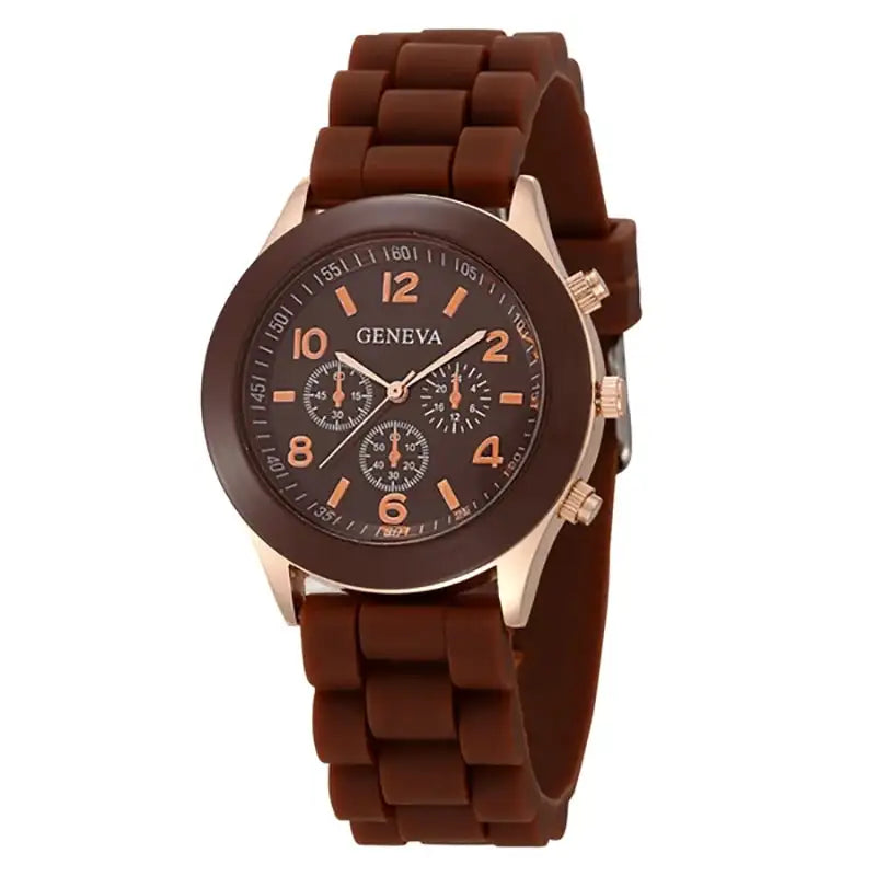 Watch Hot Sales Geneva Brand Silicone Women Watch Ladies Fashion Dress Quartz Wristwatch Female Watch Montre Relogio Feminino - Lootquake