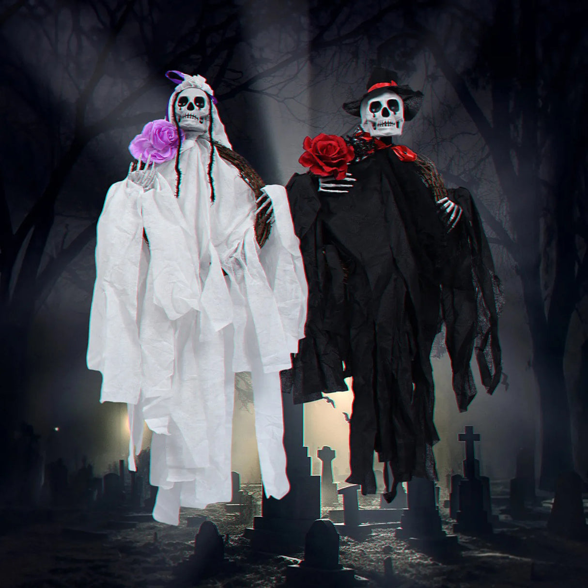 Spooky Hanging Ghost Decor Spooky Halloween Hanging Ghost Decorations for Haunted House Cemetery Front Yard Terror Skull Ghost