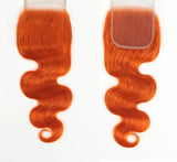 180% Density Red Straight 4x4 Lace Closure | 100% Brazilian Human Hair (Pre-Plucked, Transparent Swiss Lace)