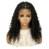 Bohemian Knotless Box Braids Wig | Goddess Locs with Curly Ends
