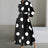Autumn Dress Long Sleeve Dot Print Elegant Maxi Dresses For Women 2023 White Casual V Neck Shirt Party Long Dress Robe Femme - Lootquake