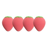 Lot de 4 houppettes à poudre de maquillage souples en forme de fruits, éponges en forme d'œuf de beauté, houppettes cosmétiques, éponges à fond de teint souples, outil de beauté