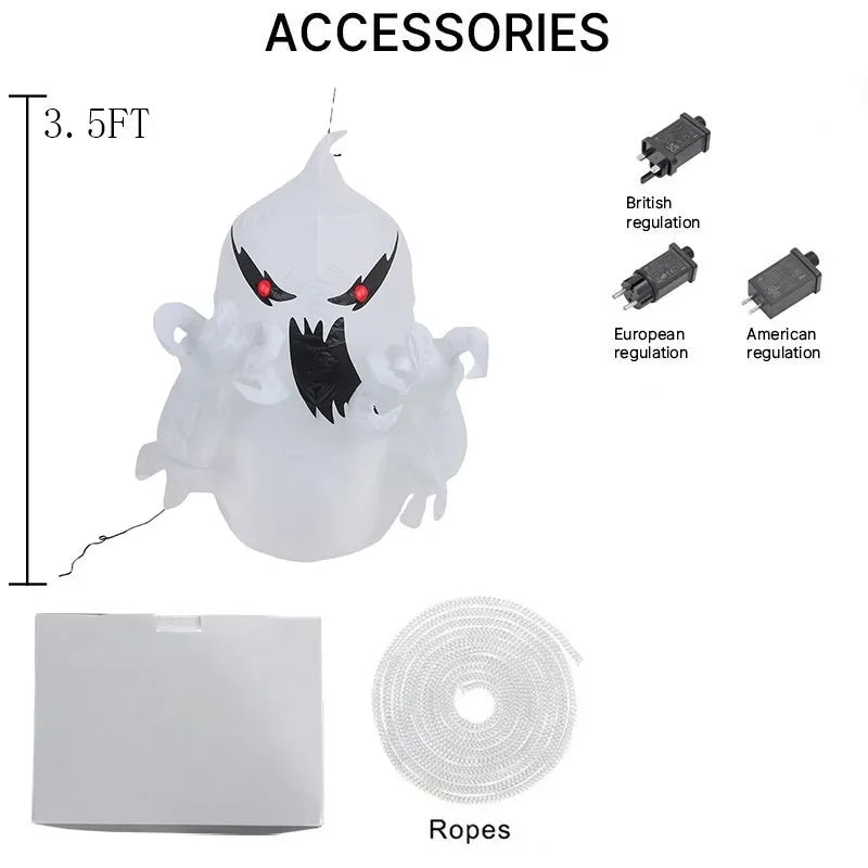 3.4FT Party & Holiday DIY Decorations Halloween Inflatable Toys Ghost Model Blow Up Decor Indoor Courtyard Garden Lawn Decors