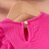 Summer Kids Cotton Casual 2pcs Toddler Girls Solid Color Sleeveless Top + Ruffle Pants Set Comfortable Fashion Hot Sale - Lootquake