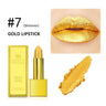 Glitter Lipstick Moisturizing Makeup Velvet Matte Gold Lipstick Waterproof Lipstains Sexy Shiny Red Cosmetics Pigment Nude Rouge