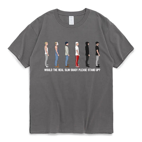 Eminem Slim Shady Graphic T-Shirt Detroit Rapper Hip Hop Punk Oversized T Shirts Men's Women's Fashion Vintage Oversized Tees - Lootquake