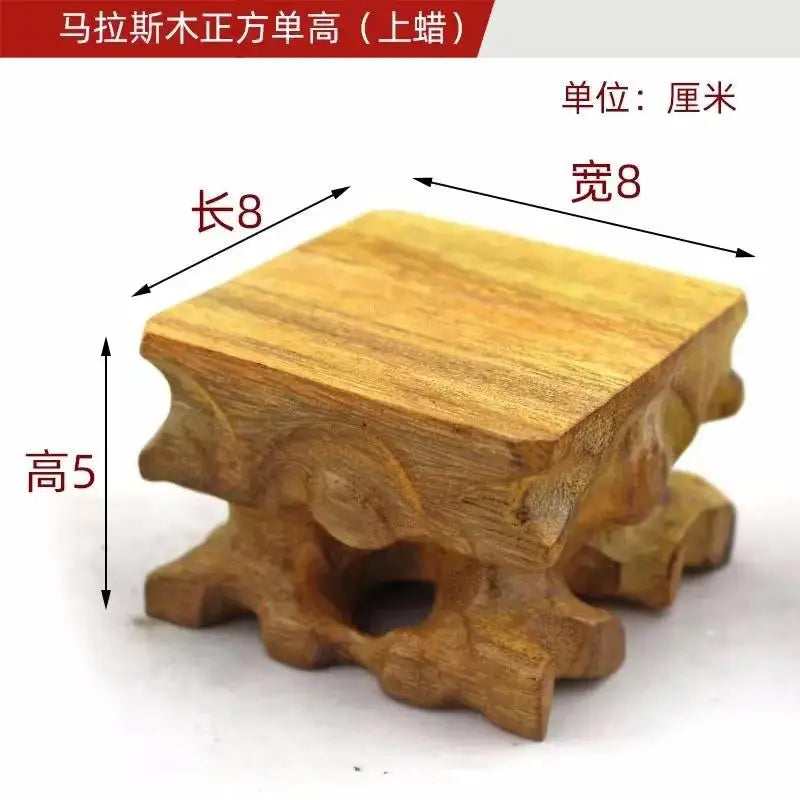 Expositor de estatuas de figuritas sencillas, bases de madera maciza en miniatura, juegos de café y té, pedestal, jarrón, maceta, mesa de clasificación de bonsáis