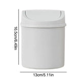 universal Waste Bin with Lid Desktop Office Organizer Storage Home Garbage Basket Container Table Trash Bin Small Trash Can