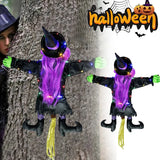 Halloween Witch Crashing Into Tree Decor Lifelike Outdoor Prop for Yard Garden Haunted House Scary Displays