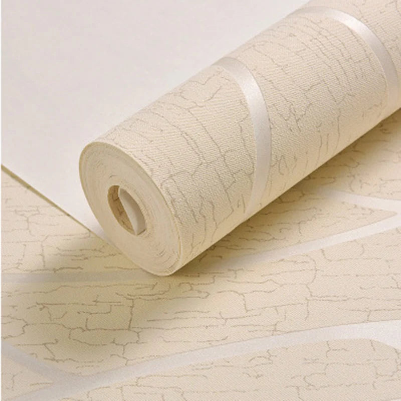 Papier peint décoratif pour chambre à coucher, 53 cm, autocollants muraux épais, rayures courbes, résistant à l'humidité, non tissé, style européen moderne