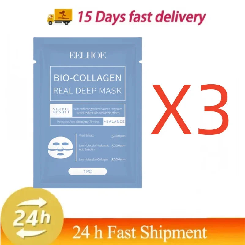 Collagen Anti Wrinkle Facial Mask Fade Face Fine Line Lift Firm Skin Anti-Aging Moisturizing Brighten Skin Care Korean Cosmetics