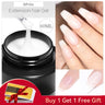 BORN PRETTY 60/30 ml Gel de extensión de uñas de gelatina dura Esmalte de uñas de gel Uñas francesas Nude Rosa Blanco Transparente Suministros de uñas Gel para extensión