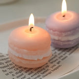 Velas de aromaterapia con diseño creativo de macarrones (2025), colección de fragancias para el hogar, adornos decorativos, regalos de Navidad y cumpleaños.