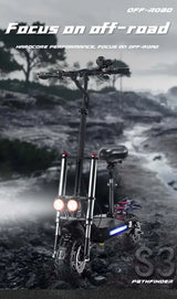 Boyueda S3 6000w 60v 38ah electric scooter dual motor removable seat hydraulic shock absorption 11 inch off-road tyre escooter
