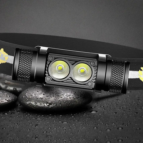 Type-C USB led 1460 lumen headlamp Fishing 18650 headlight Torch Hunting head lamp Camping Headlamp Flashlight head light - Lootquake
