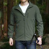 Outdoor Waterproof Jacket Men Breathable Quick Dry Hooded Jacket Coat Windbreaker Jacket Men Multi-Pockets Summer Windbreaker