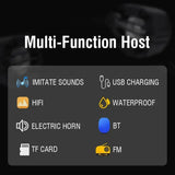 Haut-parleur Bluetooth pour moto, système audio HiFi universel 12-80 V, résistant aux intempéries, pour guidon