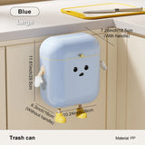 Compost Bin Kitchen for Counter Top or Under Sink, Plastic Hanging Trash Can with Lid, Wall Mounted Garbage Can for Bathroom,