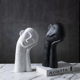 Scandinavian Abstract Contemplation Thinker Portrait Sculpture Decorative Art High End Light Luxury Home Soft Decoration