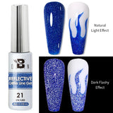 5ML Gold Silver Metallic Liner Paint Gel Polish Chrome Mirror Metal Effect Super Bright French UV LED Semi Permanent Nail Gel
