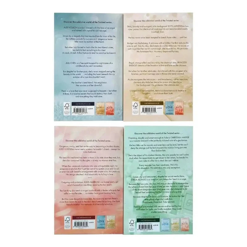 1 Libro Serie Twisted Por Ana Huang Libros Amor / Juegos / Odio / Mentiras Libro de bolsillo en inglés