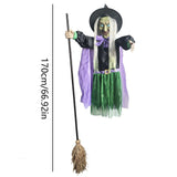 Halloween Flying Witch Decor Hovering Flying Witch Decorations with Scary Sound Halloween Props Horror Themed Scary Props