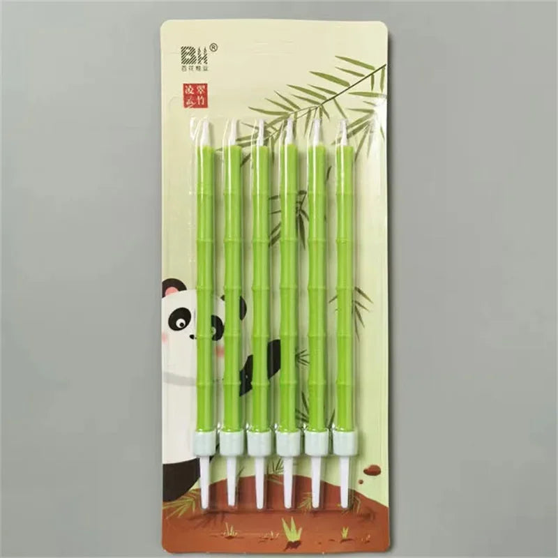 Lot de 6 bougies d'anniversaire vertes pour enfant, décoration de gâteau amusante pour Halloween, fournitures de fête, bougies de mariage