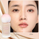 2-color Liquid Foundation BB Cream - Matte Cream, Long-lasting 24-hour Coverage Waterproof, Sodium Hyaluronate and Vitamin E