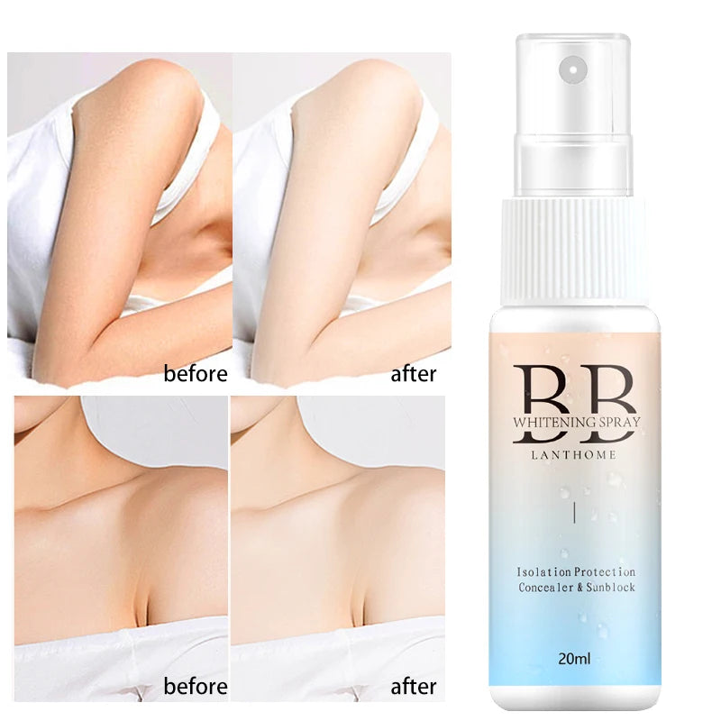 Spray blanchissant BB, crème BB hydratante éclaircissante pour la peau, fond de teint nourrissant, soins de la peau, cosmétiques de beauté