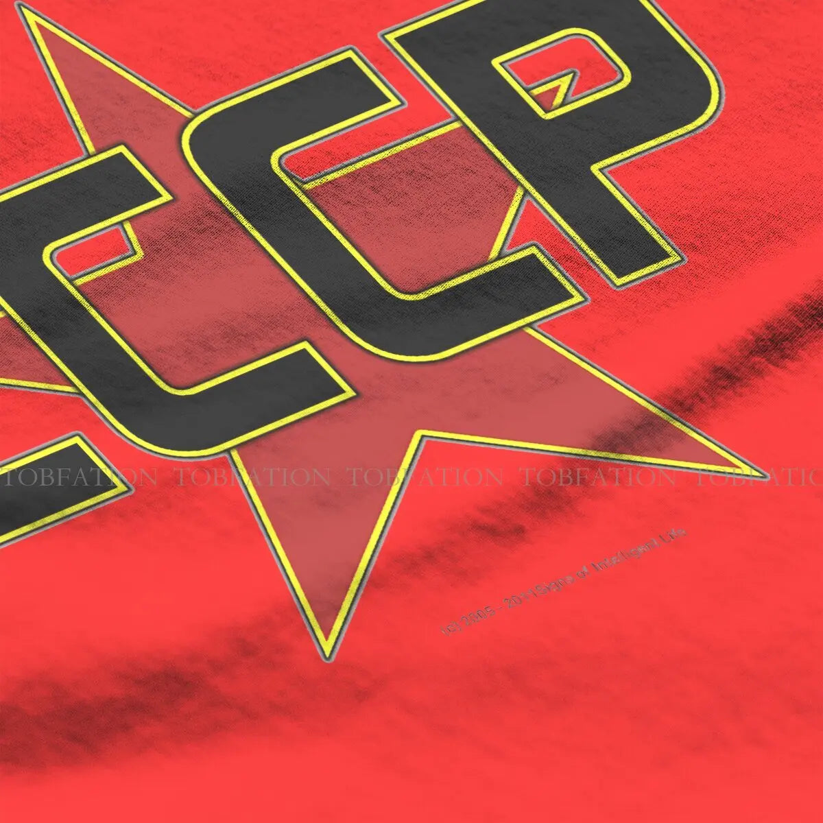 Russian USSR CCCP Creative TShirt for Men Over The Red Star  Round Neck Pure Cotton T Shirt Birthday Gifts Streetwear - Lootquake