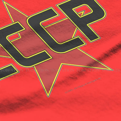 Russian USSR CCCP Creative TShirt for Men Over The Red Star  Round Neck Pure Cotton T Shirt Birthday Gifts Streetwear - Lootquake
