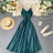 Neploe Vintage Print Holiday Long Dress Women High Waist Hip A Line Vestidos Summer 2025 New V Neck Sleeveless Camis Robe Slim - Lootquake