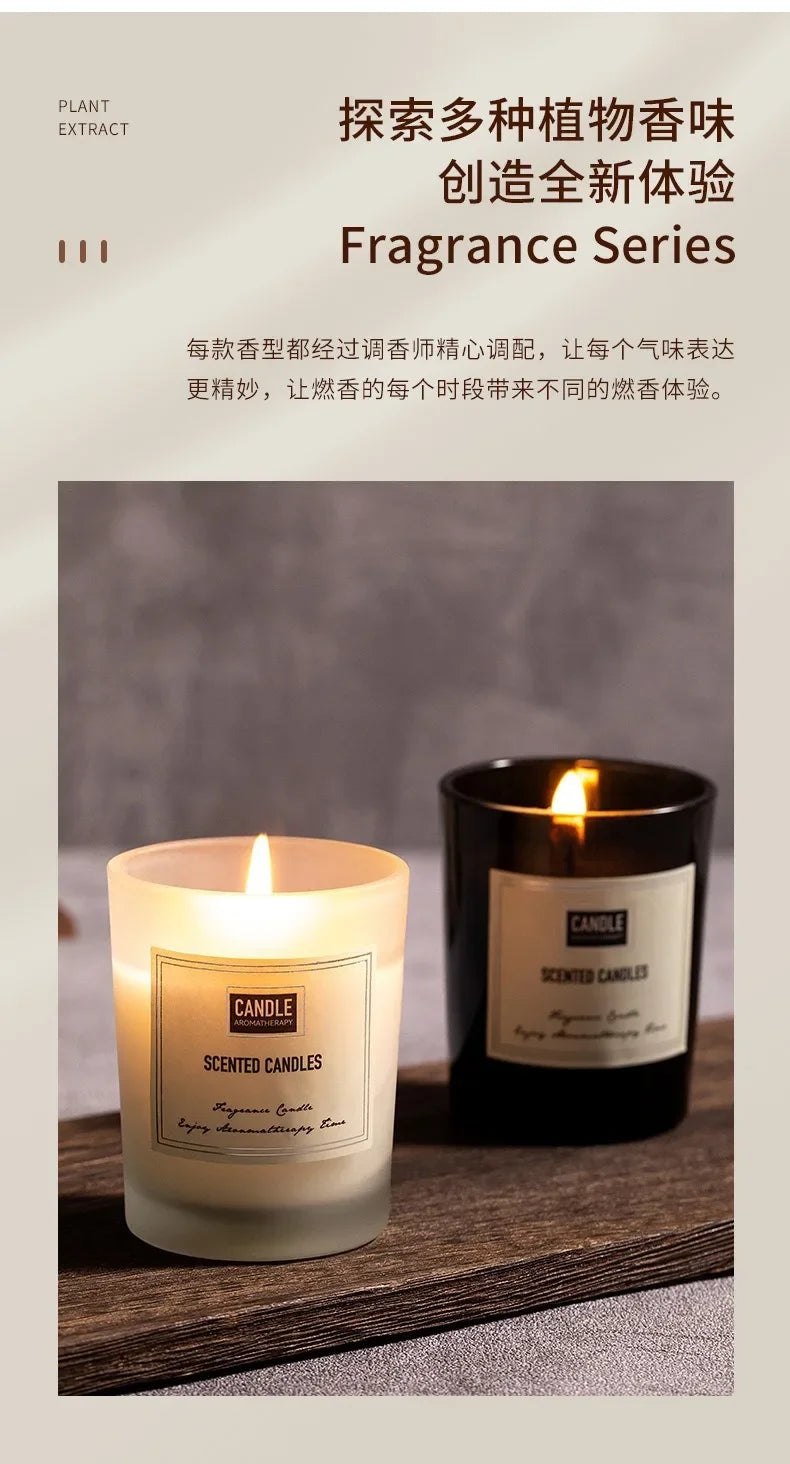 1 vela de aromaterapia con aroma a planta europea moderna para sala de estar, dormitorio, purificación del aire, fragancia duradera, decoración de vasos.