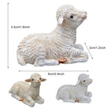 Sheep Sculpture  Cute Micro Landscape Sheep Sculpture  Synthetic Resin Animal Figurine