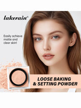 Polvos sueltos para hornear y fijar, de larga duración, control de grasa, rostro natural, mate, resistente al agua, iluminador, polvos sueltos, maquillaje, cosméticos
